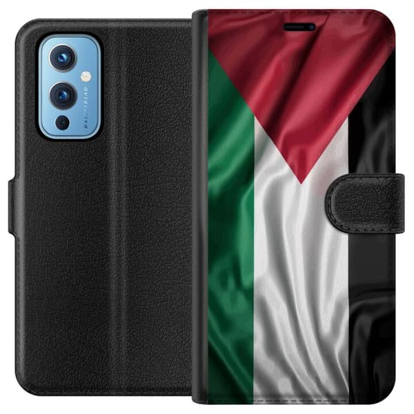 OnePlus 9 Lommeboketui Palestinaflagget – ikoniskt symbol på frihet i rødt, svart, hvitt og grønt