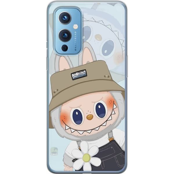 OnePlus 9 Gennemsigtig cover Labubu med hat - Pop Mart figur Mr. Butcher i retro-stil med karakter