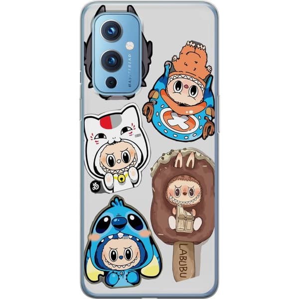 OnePlus 9 Genomskinligt Skal Labubu figursamling – Pop Mart Labubu The Monsters i färgglad design