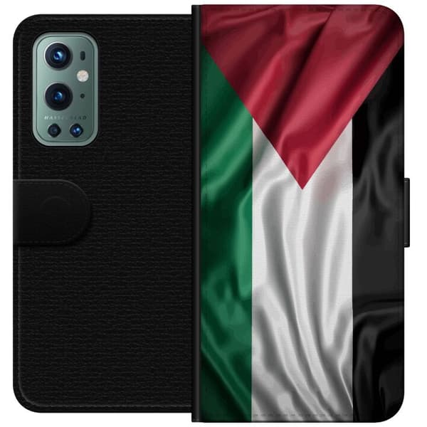 OnePlus 9 Pro Tegnebogsetui Palestinaflaget – ikonisk frihedssymbol i rød, sort, hvid og grøn