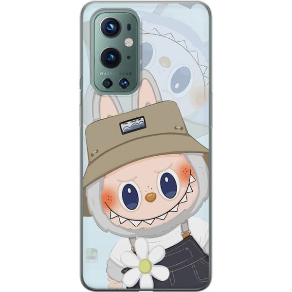 OnePlus 9 Pro Gennemsigtig cover Labubu med hat - Pop Mart figur Mr. Butcher i retro-stil med karakter