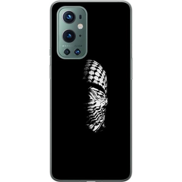 OnePlus 9 Pro Gennemsigtig cover Keffiyeh-mønster - klassisk sort-hvid palæstinensisk tørklæde med kulturel betydning