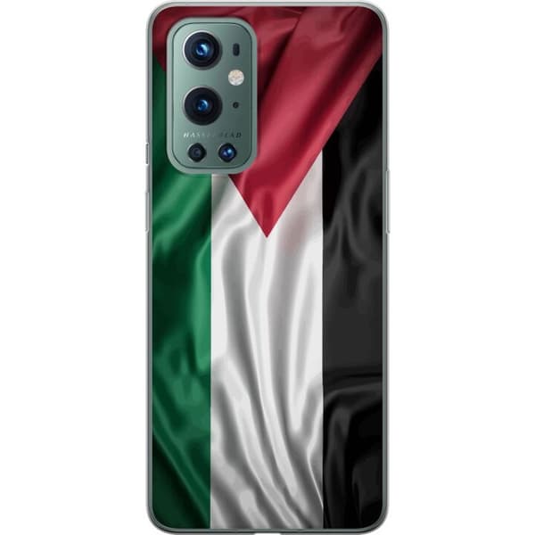 OnePlus 9 Pro Gennemsigtig cover Palestinaflaget – ikonisk frihedssymbol i rød, sort, hvid og grøn