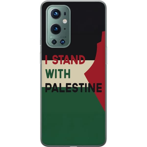 OnePlus 9 Pro Gennemsigtig cover Stå sammen med Palæstina - solidaritetsdesign med en stærk besked