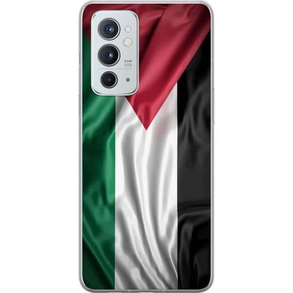 OnePlus 9RT 5G Genomskinligt Skal Palestinaflaggan – ikoniskt frihetsmotiv i rött, svart, vitt och grönt