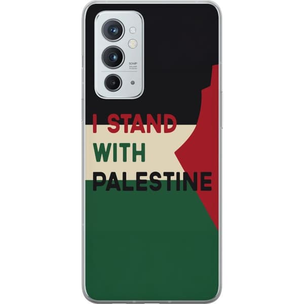 OnePlus 9RT 5G Läpinäkyvä kuori Pysähdy Palestiinan puolesta - solidaarisuussuunnittelu vahvalla viestillä