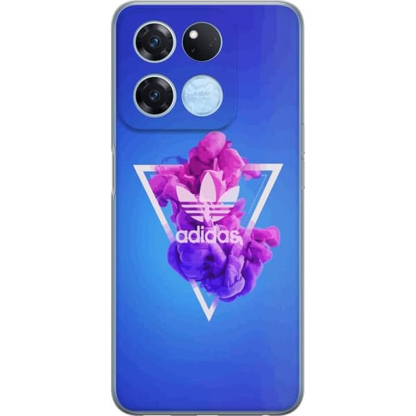 OnePlus Ace Racing Genomskinligt Skal Adidas-inspirerad blå design – sportigt motiv med retrovibe i blå toner