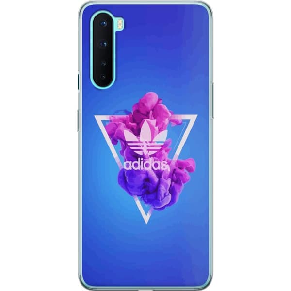 OnePlus Nord Gjennomsiktig deksel Adidas-inspirert blått design - sporty motiv med retro vibe i blåtoner