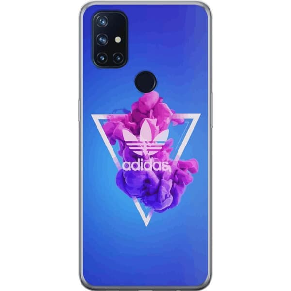 OnePlus Nord N10 5G Gjennomsiktig deksel Adidas-inspirert blått design - sporty motiv med retro vibe i blåtoner