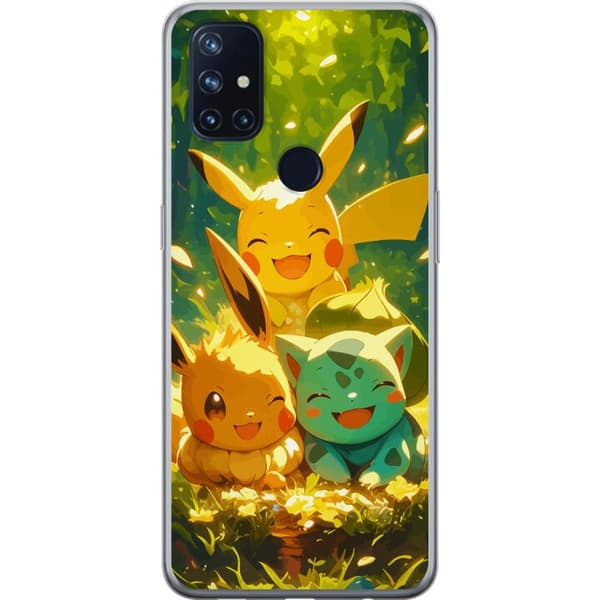 OnePlus Nord N10 5G Gjennomsiktig deksel Pixelmonster spillstil - fargerik design for retro-elskende spillere