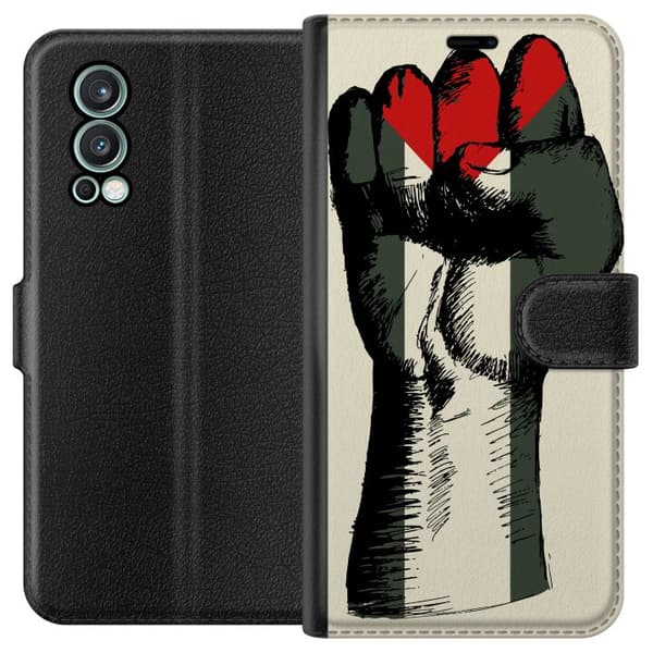 OnePlus Nord 2 5G Lommeboketui Hand knyttet i Palestinas farger - kraftig symbol for frihetsbevegelsen