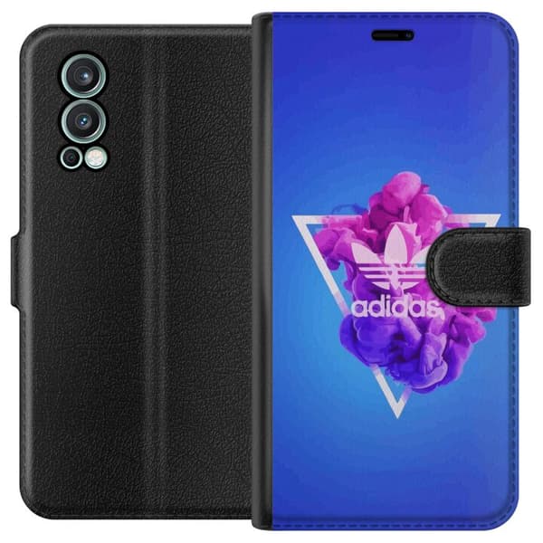 OnePlus Nord 2 5G Lommeboketui Adidas-inspirert blått design - sporty motiv med retro vibe i blåtoner
