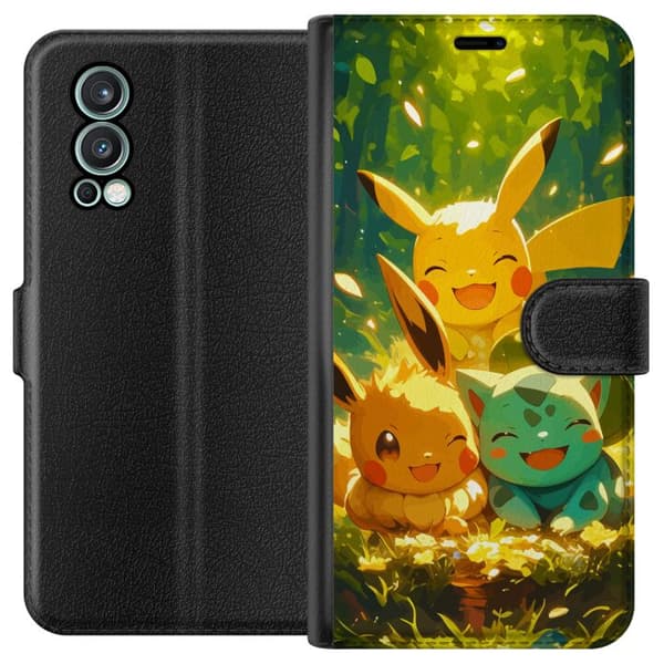 OnePlus Nord 2 5G Lompakkokotelo Pixelmonster pelityyli - värikäs muotoilu retroa rakastaville pelaajille