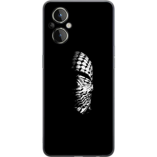 OnePlus Nord N20 5G Gjennomsiktig deksel Keffiyeh-mønster - klassisk svart-hvit palestinsk sjal med kulturell betydning