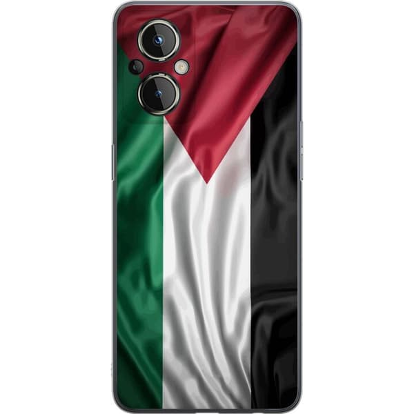 OnePlus Nord N20 5G Gjennomsiktig deksel Palestinaflagget – ikoniskt symbol på frihet i rødt, svart, hvitt og grønt