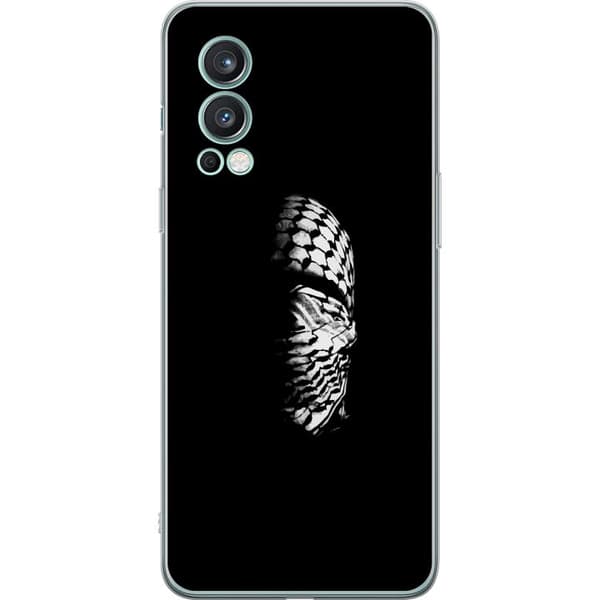 OnePlus Nord 2 5G Gjennomsiktig deksel Keffiyeh-mønster - klassisk svart-hvit palestinsk sjal med kulturell betydning