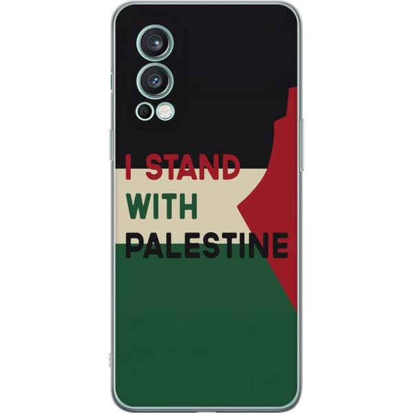 OnePlus Nord 2 5G Gjennomsiktig deksel Stå opp for Palestina - solidaritetsdesign med en sterk melding