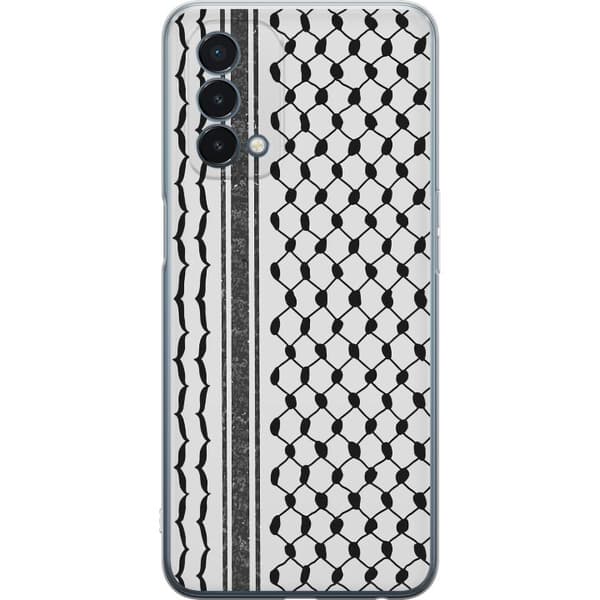 OnePlus Nord N200 5G Genomskinligt Skal Palestinskt mönster – inspirerat av keffiyeh-tyg i traditionell stil