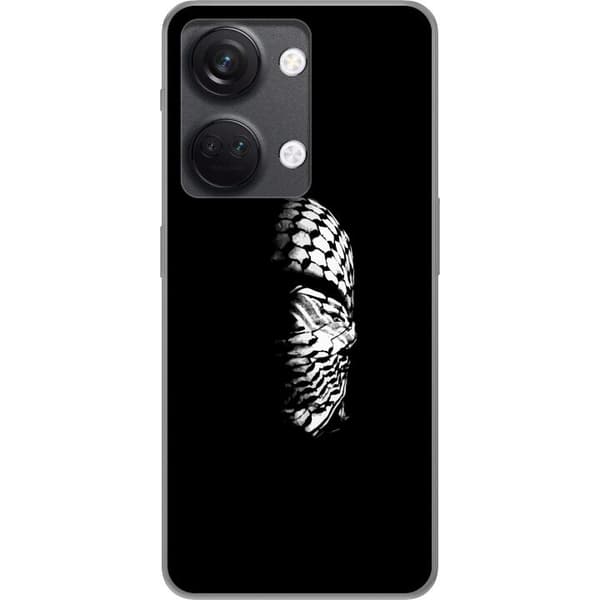 OnePlus Nord 3 Gjennomsiktig deksel Keffiyeh-mønster - klassisk svart-hvit palestinsk sjal med kulturell betydning