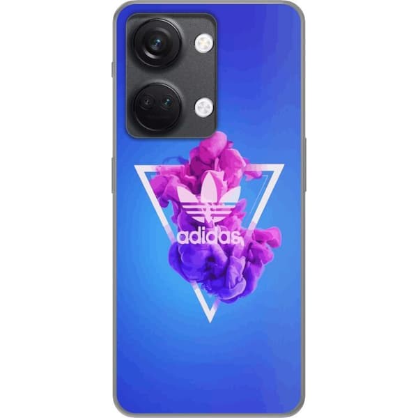 OnePlus Nord 3 Läpinäkyvä kuori Adidas-inspiroitunut sininen muotoilu - urheilullinen motiivi retro-vibeillä sinisissä sävyissä