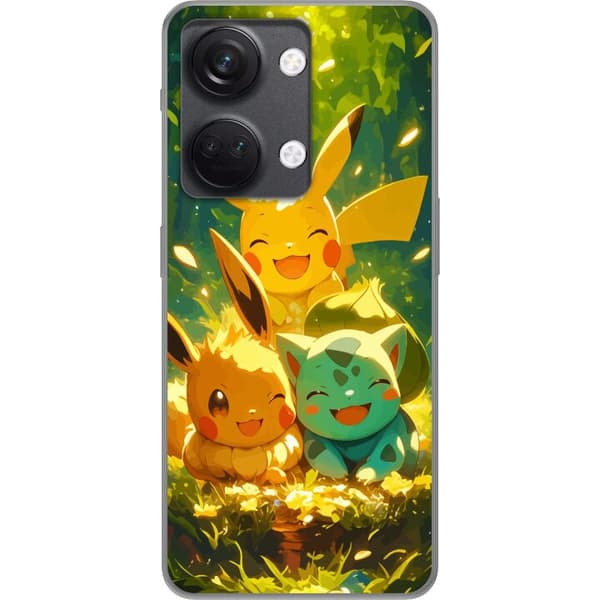 OnePlus Nord 3 Gjennomsiktig deksel Pixelmonster spillstil - fargerik design for retro-elskende spillere