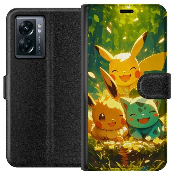 OnePlus Nord N300 Lompakkokotelo Pixelmonster pelityyli - värikäs muotoilu retroa rakastaville pelaajille