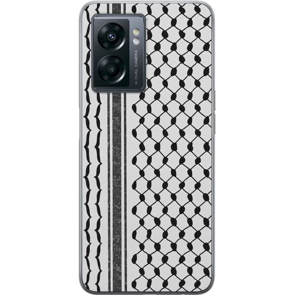 OnePlus Nord N300 Gjennomsiktig deksel Palestinsk mønster - inspirert av tradisjonell stil keffiyeh-stoff