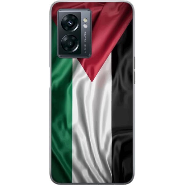 OnePlus Nord N300 Läpinäkyvä kuori Palestiinan lippu – ikoninen vapauden symboli punaisessa, mustassa, valkoisessa ja vihreässä