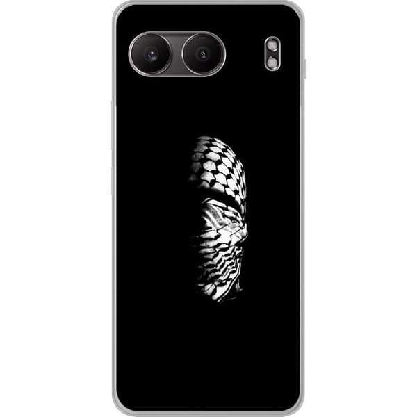 OnePlus Nord 4 Gjennomsiktig deksel Keffiyeh-mønster - klassisk svart-hvit palestinsk sjal med kulturell betydning