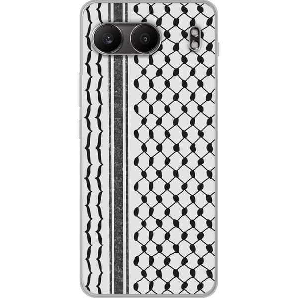 OnePlus Nord 4 Gjennomsiktig deksel Palestinsk mønster - inspirert av tradisjonell stil keffiyeh-stoff