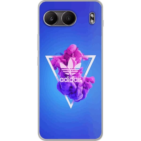 OnePlus Nord 4 Gjennomsiktig deksel Adidas-inspirert blått design - sporty motiv med retro vibe i blåtoner