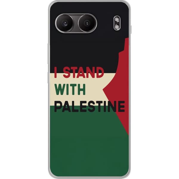 OnePlus Nord 4 Gjennomsiktig deksel Stå opp for Palestina - solidaritetsdesign med en sterk melding
