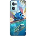 Miniatyrbilde 1 av 3: OnePlus Nord CE 2 5G Gjennomsiktig deksel Stitch med skilpadde - søt blå alien i tropisk strandmiljø fra Disney