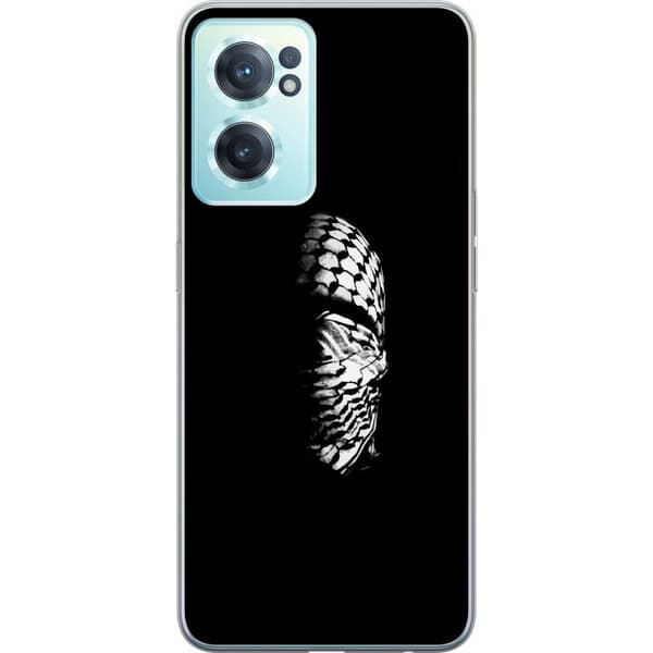 OnePlus Nord CE 2 5G Gjennomsiktig deksel Keffiyeh-mønster - klassisk svart-hvit palestinsk sjal med kulturell betydning