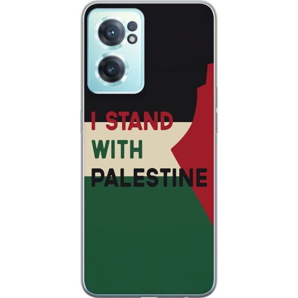 OnePlus Nord CE 2 5G Gjennomsiktig deksel Stå opp for Palestina - solidaritetsdesign med en sterk melding