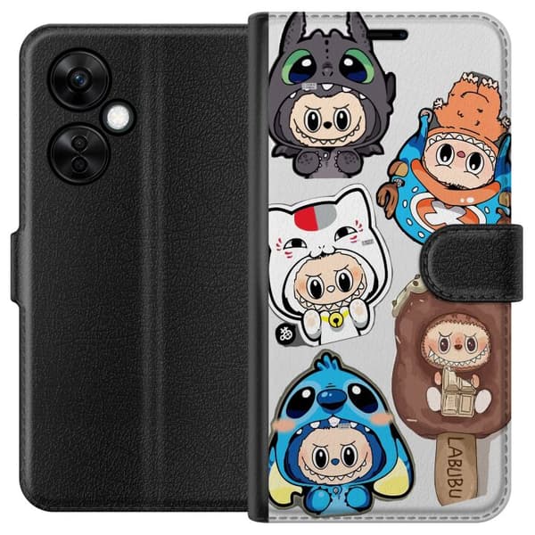 OnePlus Nord CE3 Plånboksfodral Labubu figursamling – Pop Mart Labubu The Monsters i färgglad design