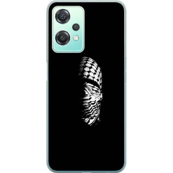OnePlus Nord CE 2 Lite 5G Genomskinligt Skal Keffiyeh-mönster – klassisk svartvit palestinasjal med kulturell tyngd