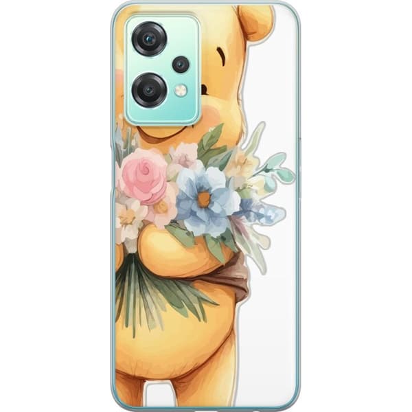 OnePlus Nord CE 2 Lite 5G Gjennomsiktig deksel Nalle Puh med blomster - klassisk barnefavoritt i en blomstrende vår miljø