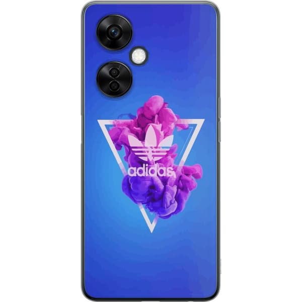 OnePlus Nord CE3 Gjennomsiktig deksel Adidas-inspirert blått design - sporty motiv med retro vibe i blåtoner