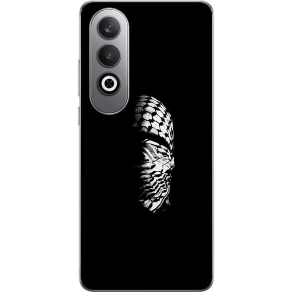 OnePlus Nord CE4 Gjennomsiktig deksel Keffiyeh-mønster - klassisk svart-hvit palestinsk sjal med kulturell betydning