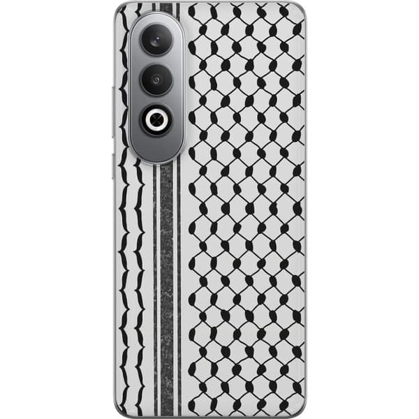 OnePlus Nord CE4 Gjennomsiktig deksel Palestinsk mønster - inspirert av tradisjonell stil keffiyeh-stoff