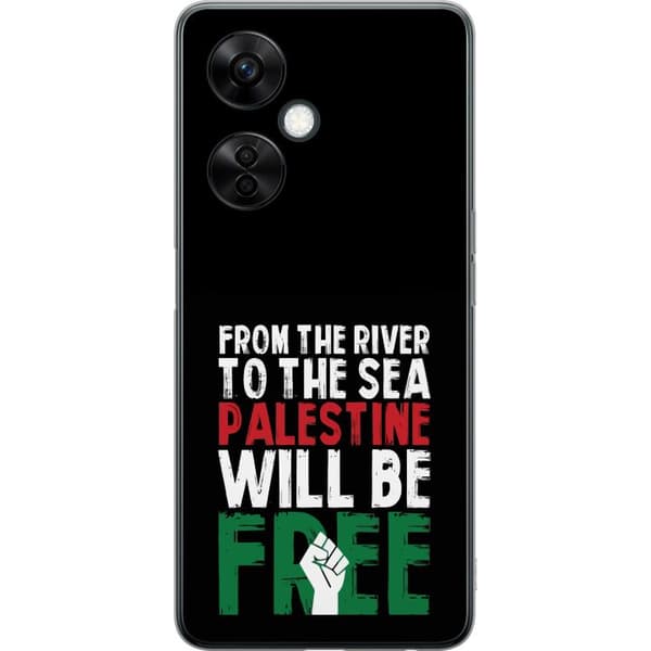 OnePlus Nord CE 3 Lite Genomskinligt Skal Free Palestine – politiskt statement med kraftfullt grafiskt uttryck