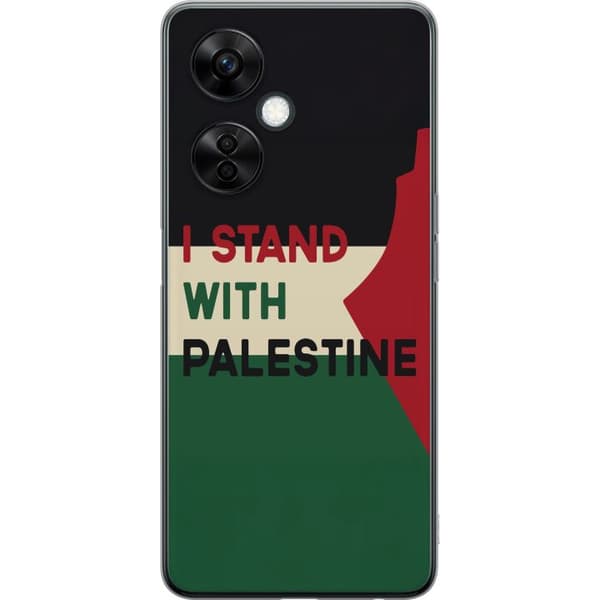 OnePlus Nord CE 3 Lite Gjennomsiktig deksel Stå opp for Palestina - solidaritetsdesign med en sterk melding