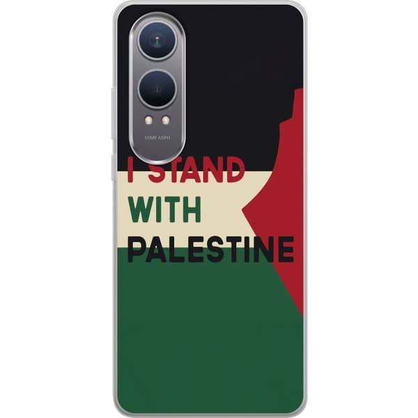 OnePlus Nord CE4 Lite Gjennomsiktig deksel Stå opp for Palestina - solidaritetsdesign med en sterk melding