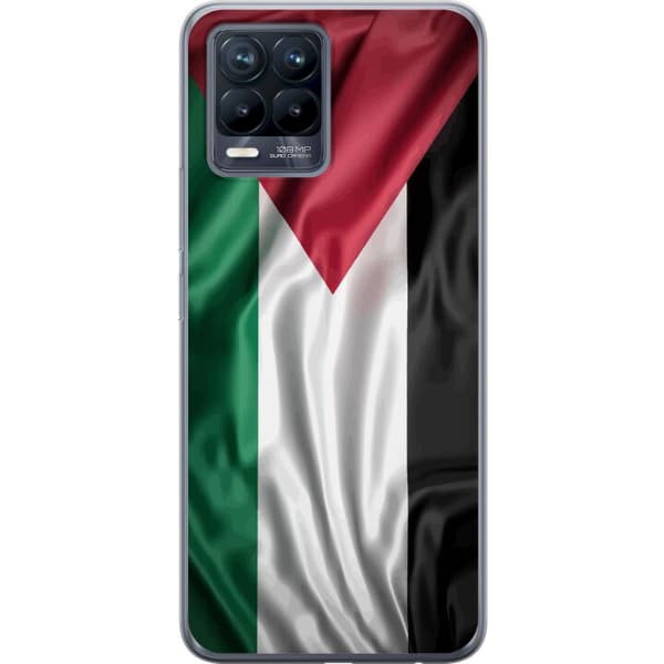 Realme 8 Gennemsigtig cover Palestinaflaget – ikonisk frihedssymbol i rød, sort, hvid og grøn