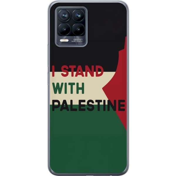 Realme 8 Gennemsigtig cover Stå sammen med Palæstina - solidaritetsdesign med en stærk besked