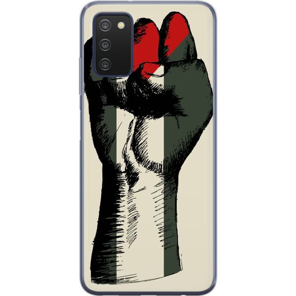 Samsung Galaxy A03s Läpinäkyvä kuori Käsi sidottu Palestinan väreihin - voimakas symboli vapausliikkeelle