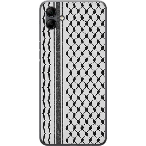 Samsung Galaxy A05 Läpinäkyvä kuori Palestiinalainen kuvio - perinteiseen tyyliin inspiroima keffiyeh-kangas