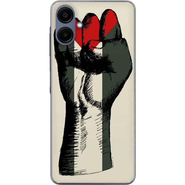 Samsung Galaxy A06 Läpinäkyvä kuori Käsi sidottu Palestinan väreihin - voimakas symboli vapausliikkeelle