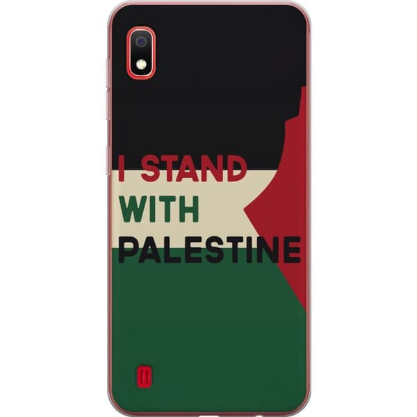 Samsung Galaxy A10 Gjennomsiktig deksel Stå opp for Palestina - solidaritetsdesign med en sterk melding